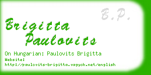 brigitta paulovits business card